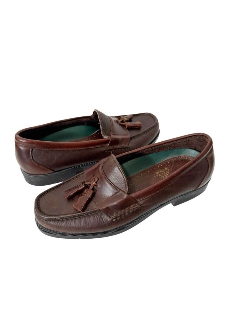 Dexter Walk Over Men's Vintage Brown Leather Tassel USA Slip On Loafer Size 8.5